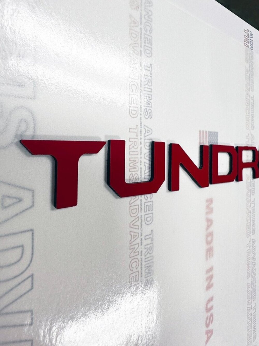 RED DASHBOARD LETTERS FOR TUNDRA 2022 2023 2024 DASH INSERT NOT DECALS - Picture 2 of 9